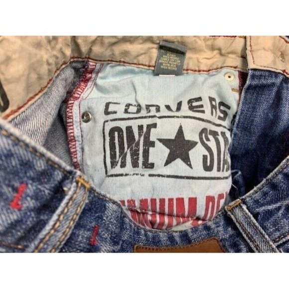 Converse One Star Mens Jeans Size 28x30 Vintage Straight Distressed Cott… - Picture 4 of 6